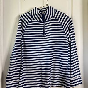 Navy Striped Poppy pull over by mud pie.